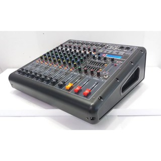 มิกซ์ขยายเสียง เพาเวอร์มิกเซอร์ เครื่องขยายเสียง Power mixer 8CH ( 8 channel ) มีบลูทูธ Bluetooth USB #MF-8D