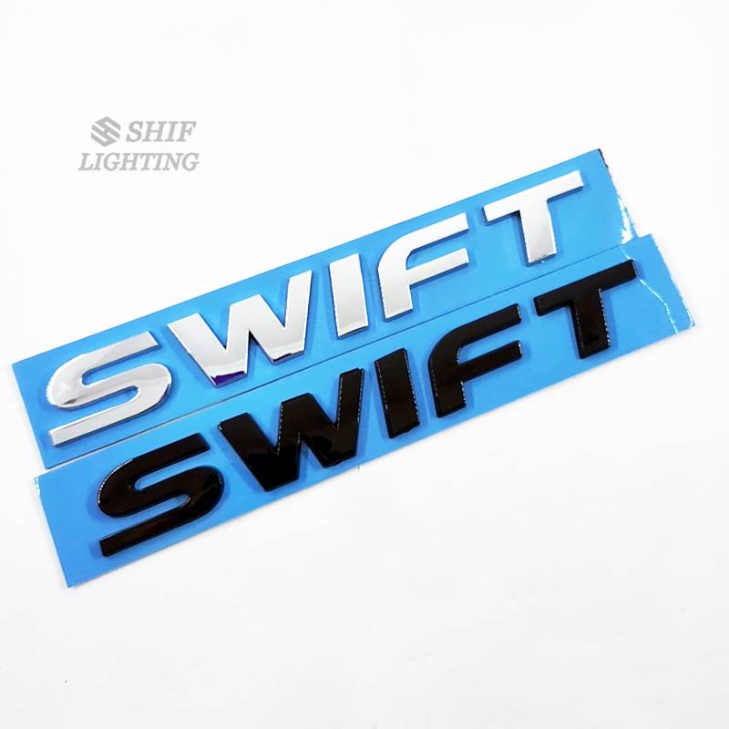1 x ABS SWIFT โลโก้รถอัตโนมัติด้านหลังตราสัญลักษณ์สติกเกอร์รูปลอกเปลี่ยนสําหรับ SUZUKI