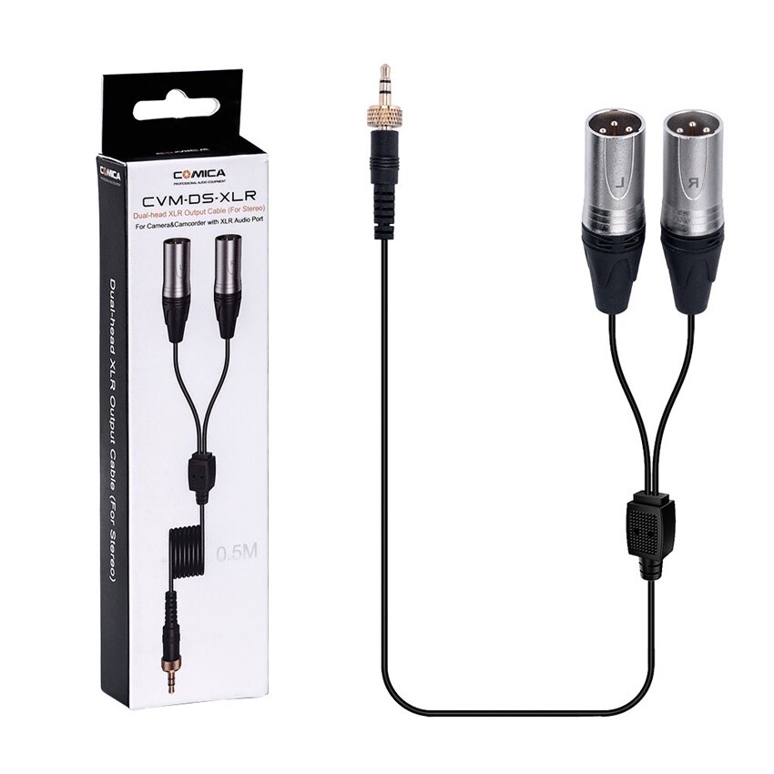 Comica CVM-DS-XLR 3.5mm TRS to Dual XLR Stereo Audio Output Cable for Comica Wireless Microphone Sys