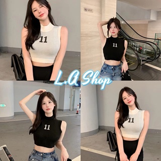 L.A Shop ​*​พร้อมส่ง เสื้อครอปไหม พรมแขนกุด สุดเท่ ลาย11เก๋ๆ ผ้าใส่สบาย "94133" -C