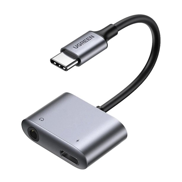 UGREEN รุ่น 60164 อุปกรณ์แปลงสัญญาณ USB-C M to 3.5mm + USB-C F Connector