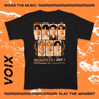 คอตต้อนคอกลมเสื้อยืด พิมพ์ลายศิลปินเกาหลี ENHYPEN "Manifesto: Day 1"S-5XL