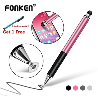 [ซื้อ 1 แถม 1] FONKEN ปากกาสไตลัสสัมผัสหน้าจอ สําหรับโทรศัพท์มือถือ แท็บเล็ต