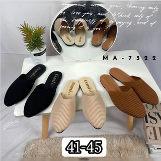 👠 sz.41-45 รองเท้าเปิดส้นผ้า ไม่มีส้น