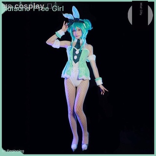 ﺴเครื่องแต่งกาย Hatsune Miku COS เครื่องแต่งกาย Hatsune Bunny Girl COS เครื่องแต่งกายสาวกระต่ายสองมิติอะนิเมะ COS