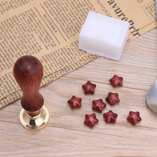 NO☺Copper Head Stamp Paint Wax Envelope Sealing Seal with Wood Handle