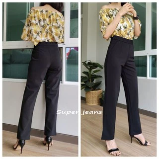 👖กางเกงผ้าโรเชฟขาตรง💋ซิปซ่อนข้างเรียบ หรู ดูแพงทรงใส่สวยมากก❤️
