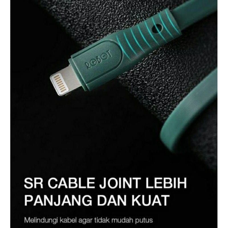 ROBOT R-GL USB LIGHTNING FAST CHARGING DATA CABLE สําหรับ iPhone 6 6S 6+ 7 7+ 8+ X XS XR 11 PRO