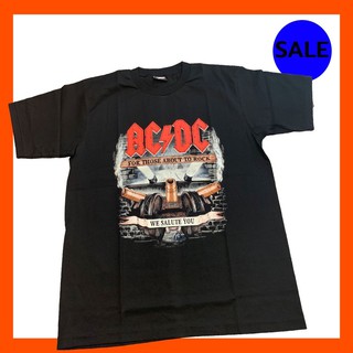 ย้อนยุคเสื้อวงดนตรี ACDC We Salute You🔥 เสื้อผ้าแฟชั่น เท่ๆ คูลๆ ราคาถูก วินเทจS-5XL