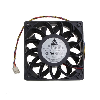 R* FFB1212SH พัดลมระบายความร้อนเทอร์โบ 4P 12V 120 มม. 12 ซม. 120x120x25 มม. 3700 rpm สําหรับ Bitcoin Miner