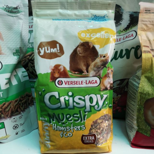 Crispy​ muesli​ Hamster​ ขนาด1kg​ อาหารหนูแฮมสเตอร์ทุกวัย