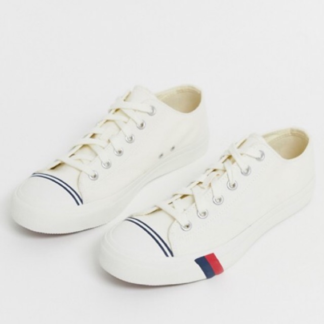 PRO-KEDS ROYAL LO CORE CANVAS WHITE รองเท้าผ้าใบ แบบผูกเชือก สีขาว size 38.5