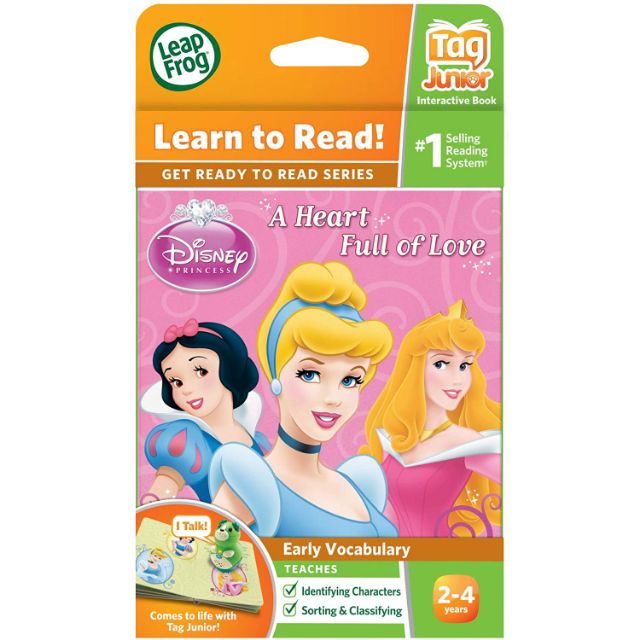 LeapFrog LeapReader Junior Book Disney Princess A Heart Full of Love Learn to Read (works with Tag J