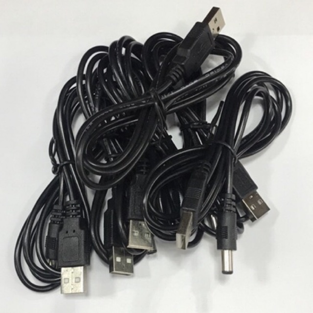 สายชาร์จ USB หัวกลมใหญ่ ขนาดหัว 5.5 mm สายยาว90เซนติเมตร