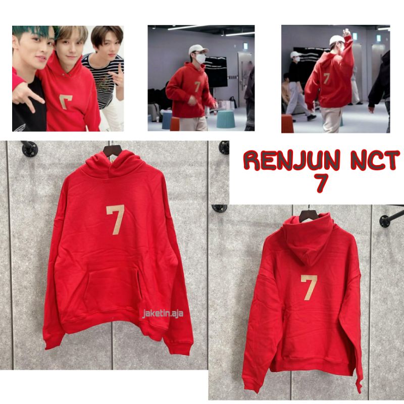 MERAH Just Jacket (S - 6XL) Hoodie RENJUN NCT KPOP IDOL 7 ขนาดใหญ่สไตล์เกาหลี ML XL XXL 2XL 3XL 4XL 