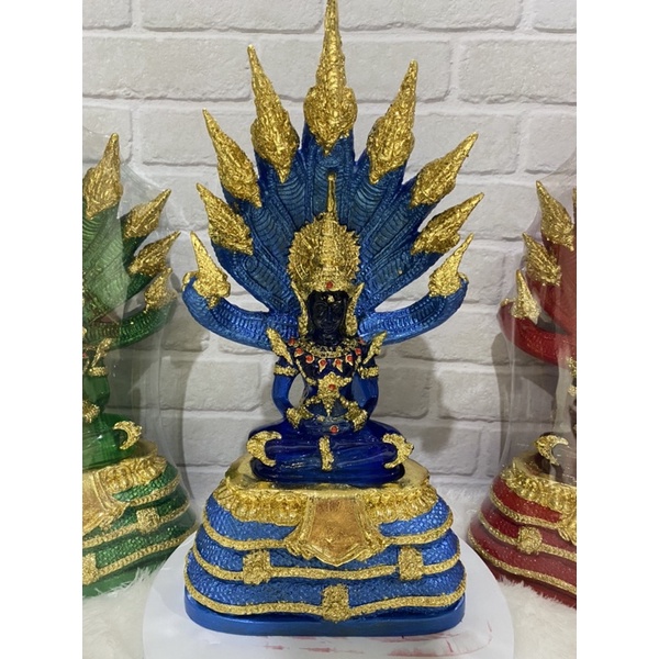 พระเเก้วนาคปรก 9 เศียร สูง 14 นิ้วครึ่ง สีประจำวัน