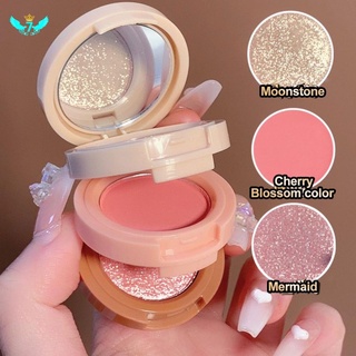 MISS LARA Blusher&amp;Hilight บลัชออนและไฮไลท์ เนื้อฝุ่น ชิมเมอร์ ตลับ 3ชั้น TR