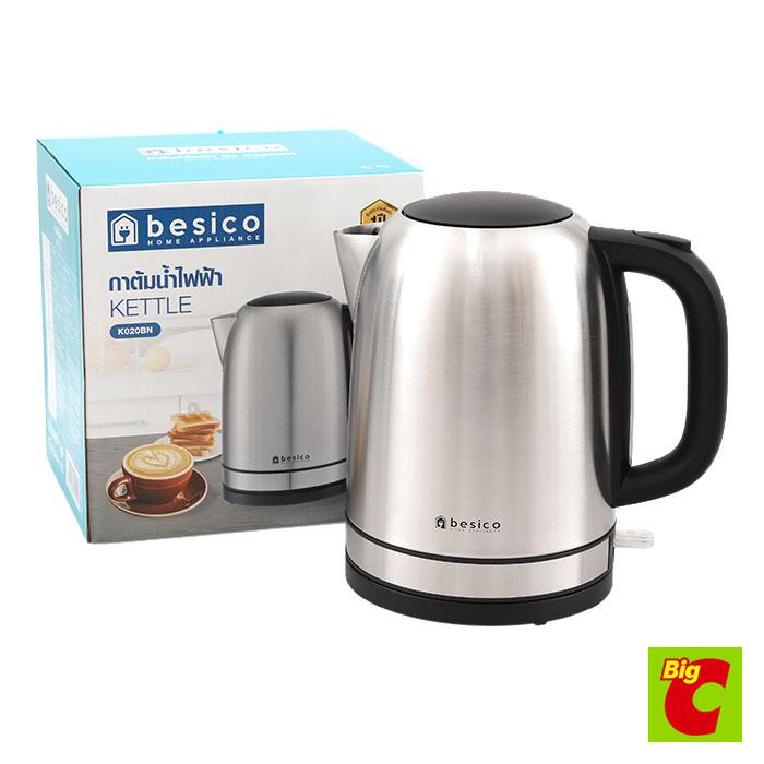 เบสิโค Electric กาต้มน้ำไฟฟ้า ลิตรขนาด 1.7รุ่น K020BNสีเมทัลBesico KettleSize 1.7L ModelK020BN Metal
