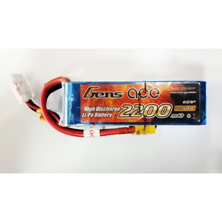 แบตเตอรีลิเธียมโพลิเมอร์ยี่ห้อGens ace 2200mAh 22.2V 45C 6S