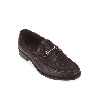 รองเท้าโลฟเฟอร์หนังแท้แบบลำลอง Mac &amp; Gill Brown Horsebit Leather Loafer