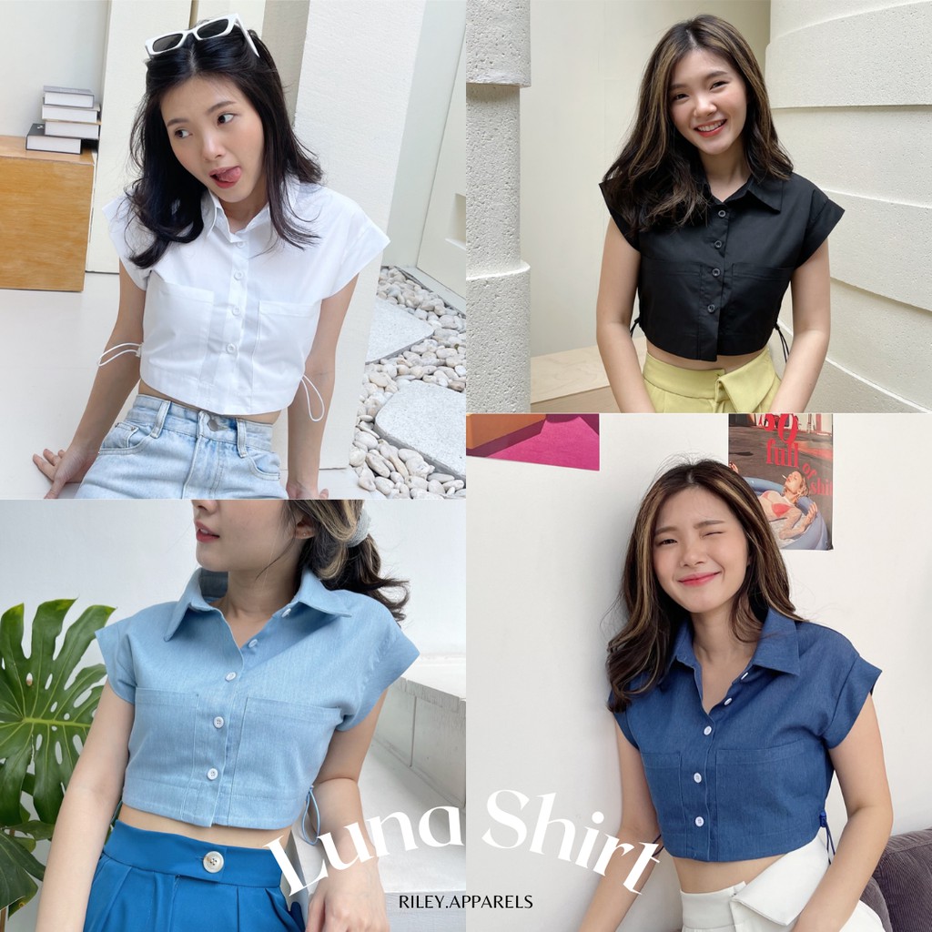 Riley.apparels - Luna Shirt / Jean Shirt 9004 เชิ้ตทรงครอป