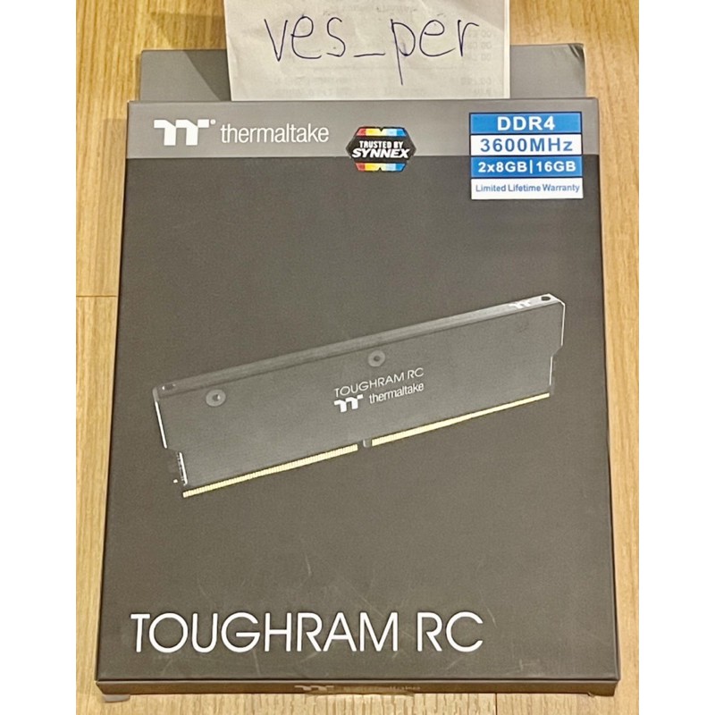 (ของใหม่) แรม Thermaltake Toughram RC DDR4 2 x 8GB 3600MHz