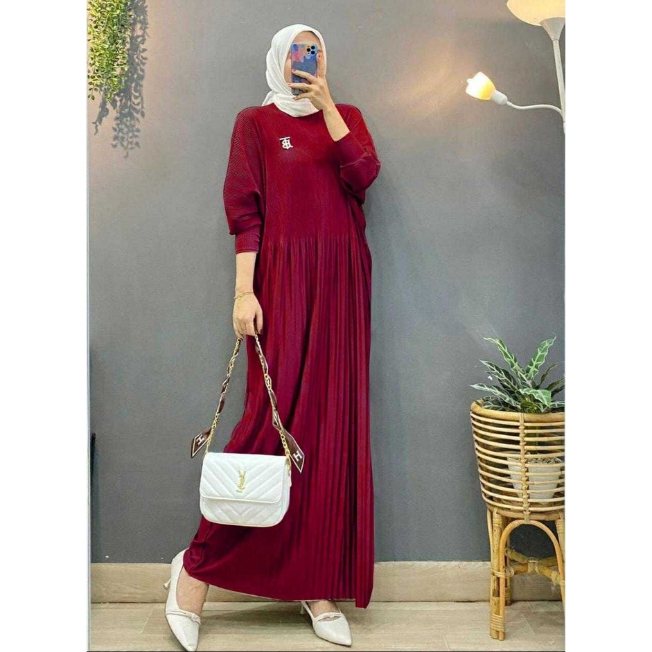 O2 Fashion / Lidya maxi jumbo / / เสื้อผ้ามุสลิมผู้หญิง / gamis ถักนําเข้า gamis