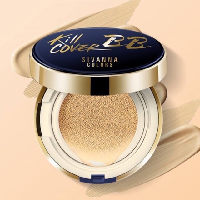 Sivanna BB แป้งน้ำแร่ BB Kill Cover Liqid Founwear Cushion