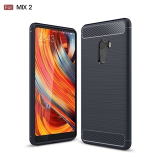 เคสซิลิโคนนิ่ม คาร์บอนไฟเบอร์ กันกระแทก สําหรับ xiaomi Mix 2 Mi Mix2 xaomi Mix 2