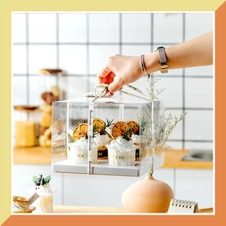 (ราคาถูกสุด) กล่องคัพเค้กใสทรงสูง กล่องคัพเค้ก 2หลุม/4หลุม/6หลุม/9หลุม/12หลุม กล่องเค้กแบบใส กล่องคัพเค้กทรงใส แข็งแรง