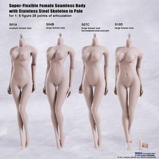 TBLeague S01A/S04B/S07C/S10D 1/6 Female Phicen Seamless Body Model Large Bust Pale Figure Doll