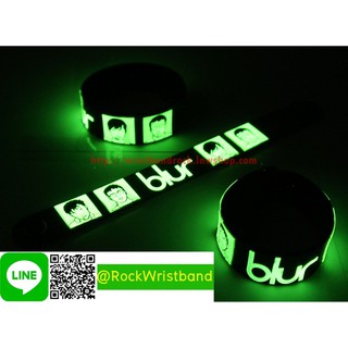 BLUR ขายริสแบนด์เรืองแสง  BLR356NA Wristband สายรัดข้อมือวงร็อค