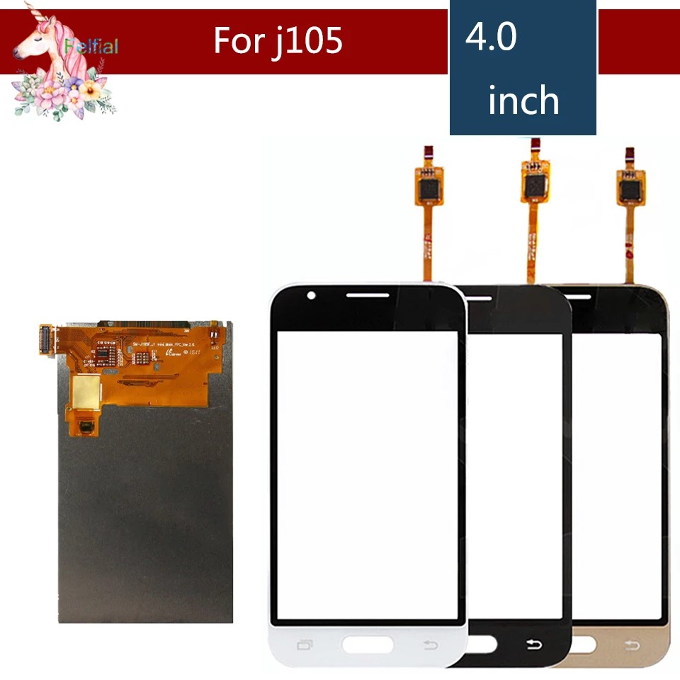 SAMSUNG 4.0 "สําหรับSamsung Galaxy J1 Mini J105 SM-J105F J105BจอแสดงผลLCD Touch Screen Digitizer Sen