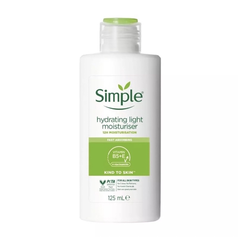 พร้อมส่ง !!ซิมเพิล Simple Hydrating Light Moisturiser 125ml. 🔺exp.03/2026