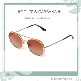 แว่นกันแดด DOLCE &amp; GABBANA รุ่น DG2199 131313 Size 52 MM.