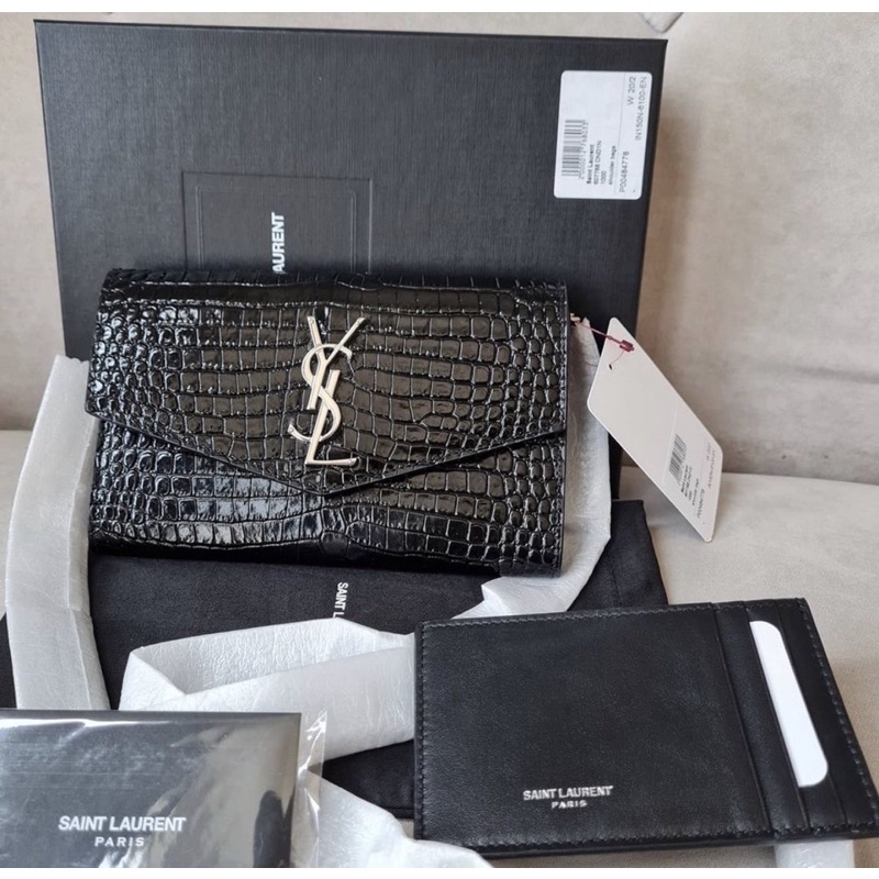 YSL WOC 7.5 CHEVRON BLACK SHW - bagnifiquethailand