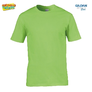 เสื้อยืด สีเขียวมะนาว Gildan® Premium Cotton Lime เกรดพรีเมี่ยม