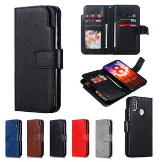 เคส Xiaomi Mi 11T Case เคสฝาพับ 8 Lite A3 Note 10 Pro 11 PocoPhone Poco F3 X3 NFC Flip Cover Leather Wallet With 9 Card Pockets