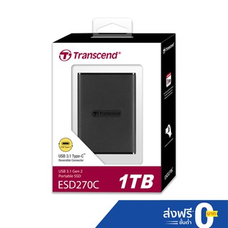 Transcend External SSD 1TB : ESD270C* รับประกัน 3 ปี - มีใบกำกับภาษี-TS1TESD270C