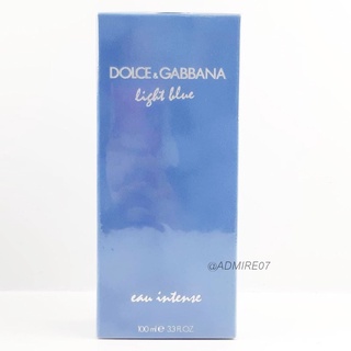 AUG01 ส่งฟรี Dolce &amp; Gabbana Light Blue Eau Intense For Women EDP 100ml กล่องซีล น้ำหอม