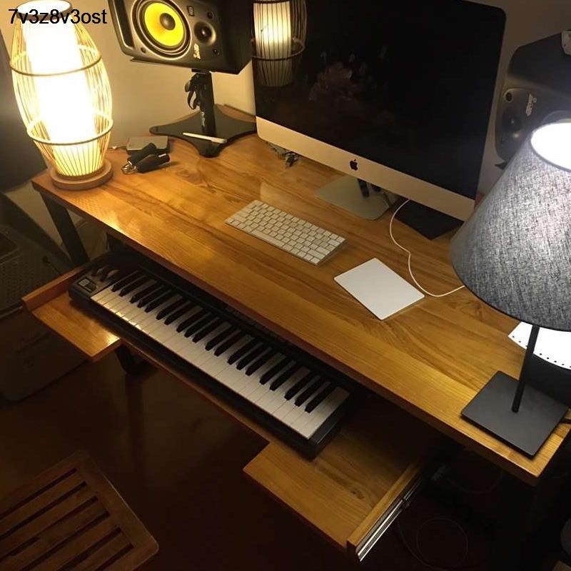 Solid wood composition workbench electronic piano table music