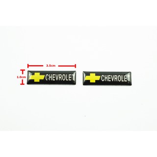 ป้ายโลโก้ เลซิ่น CHEVROLET ขนาด 3.5.X1.0 cm ติดตั้งด้วยเทปกาวสองหน้าด้านหลัง