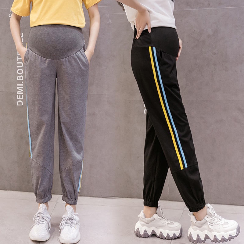 กางเกงขายาว เสื้อผ้าสำหรับสตรีตั้งครรภ์ กางเกงคนท้อง ผ้าใส่สบาย ไม่อึดอัด