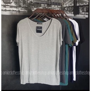 เสื้อยืดคอยู งานป้ายTopshop มีไซด์ เสื้อผ้าแฟชั่นผู้หญิง