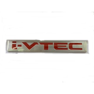 HONDA i-VTEC สแตนเลส สติ๊กเกอร์ แก้ข้าง ท้าย CRV HRV CIVIC ACCORD CITY FEED แดง เงิน STICKER