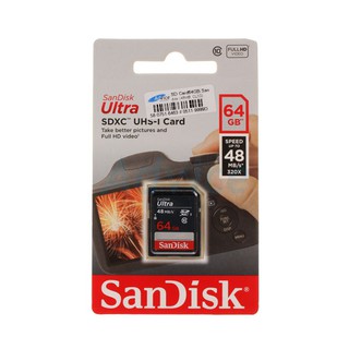 SD Card 64GB Sandisk Ultra (Class 10, 48MB/s.)