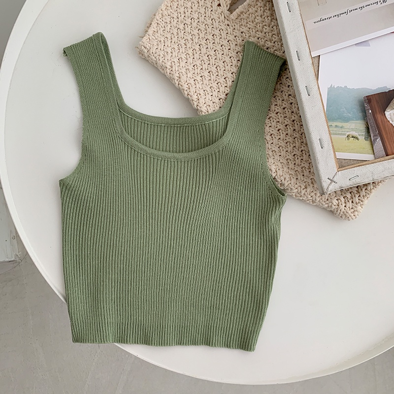 Dahong 💖 เสื้อกล้ามแขนกุด เสื้อครอปสายใหญ่น่ารักๆ เสื้อน่ารักดีค่ะ  ดีเทลผ้าร่องใส่สบาย 28019 - รูปที่ 6