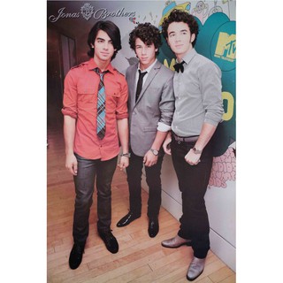 โปสเตอร์ Jonas Brothers โจนาสบราเทอร์ส วง ดนตรี ป็อปร็อก อเมริกา รูป ภาพ ติดผนัง สวยๆ poster (88 x 60 ซม.โดยประมาณ)