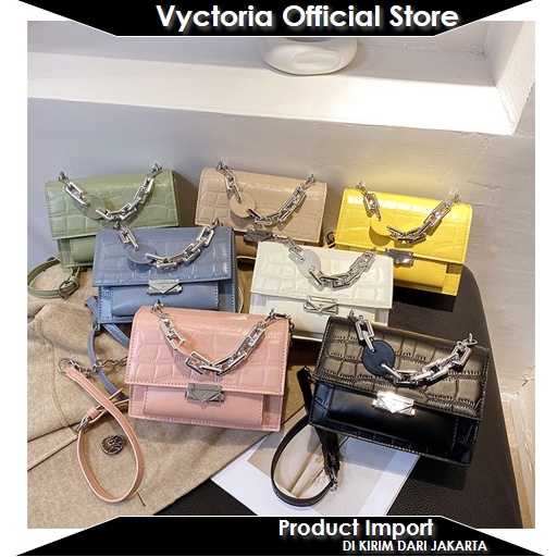 Vyctoria VOS7650 กระเป๋าสะพายข้างผู้หญิงนําเข้ากระเป๋าถือ JTF7650 7650