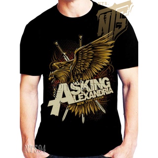 เสื้อยืดผ้าฝ้ายพรีเมี่ยม NTS 94 Asking Alexandria ROCK เสื้อยืด เสื้อวง เสื้อดำ สกรีนลายอย่างดี ผ้าหนานุ่ม ไม่หดไม่ย้วย